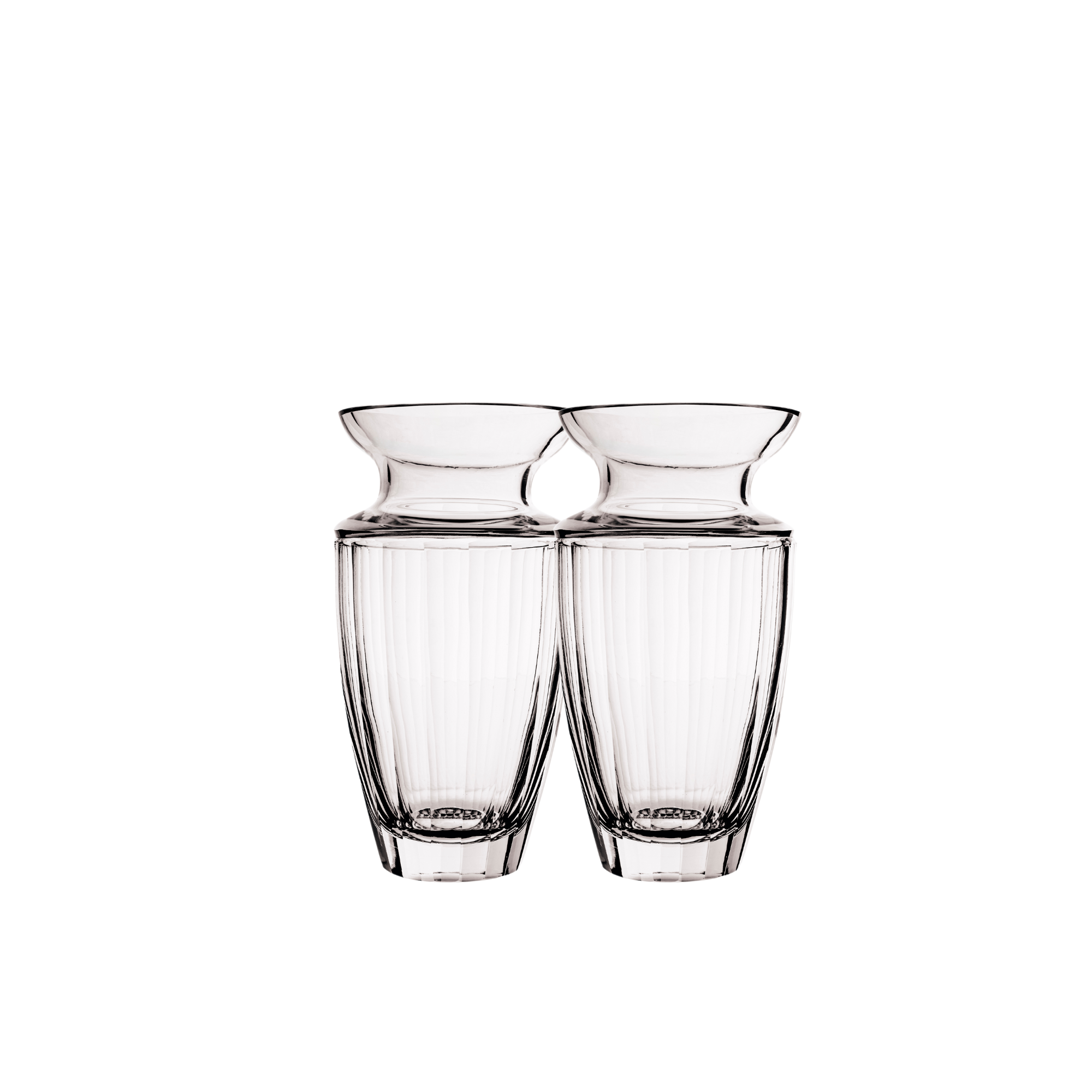 Jogo de 2 Vasos de Cristal para Centro de Mesa com Caixa Presente Mozart Crystal By Frederico Strauss