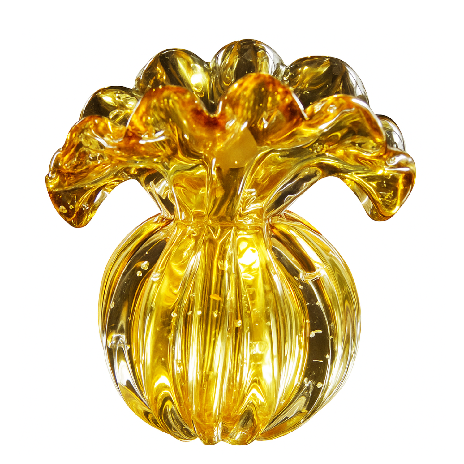 Vaso em Murano Firenze Âmbar